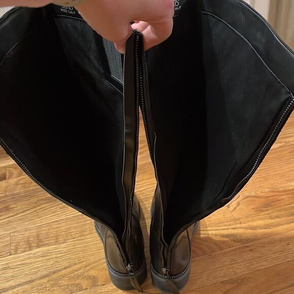 Franco Sarto Women’s Black Rounded Toe Becky Wide Calf Knee High Boots- Size 6M - Picture 11 of 16